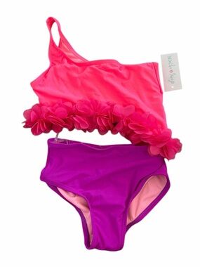 BEACH LINGO
Kids' Cutout One-shoulder One-piece Swimsuit In Size 4/5